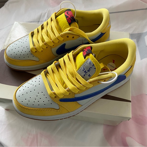 Travis Scott X Wmns Air Jordan 1 Retro Low Og Sp 'canary' - Picture 4 of 8